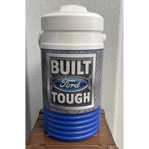 Igloo Other - IGLOO "Built Ford Tough" 1/2 Half Gallon Water‎ Jug Cooler Blue White Handle